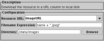 Configuration for Download URL action