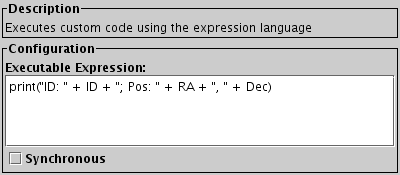 Configuration for Execute Code action