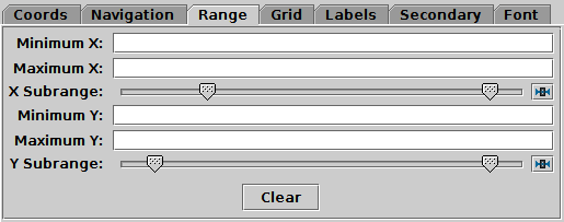 Range tab of plane Axes control