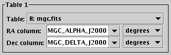 Column Selection Box.
The details will differ depending on what match type is chosen.