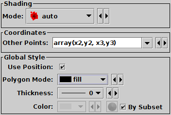 Polygon form configuration panel