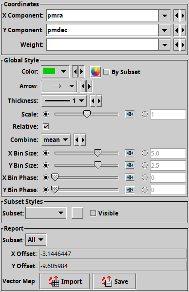 VecField form configuration panel